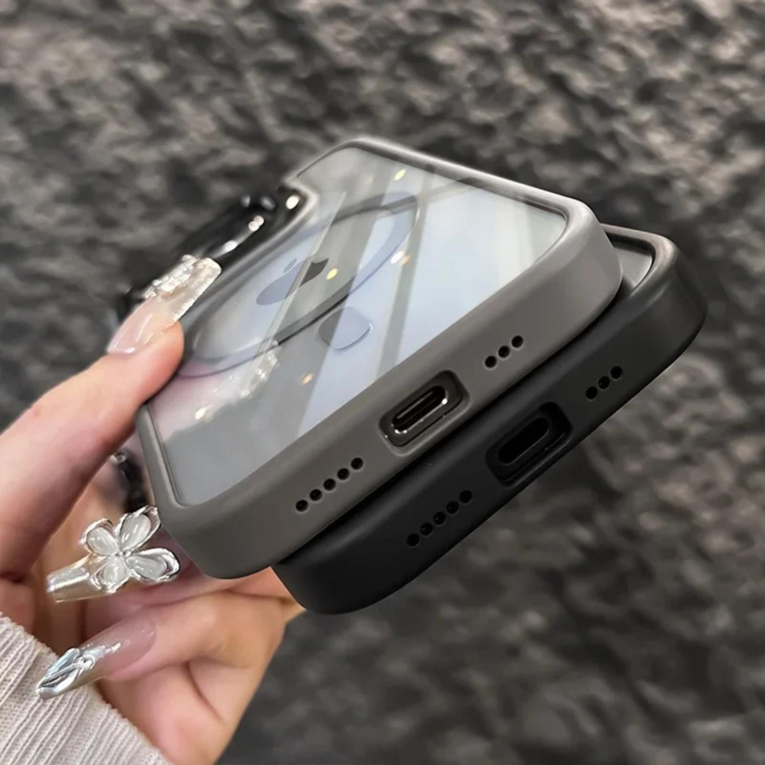 for iPhone 17 Pro Max 16 15 14 13 12 11 Magnetic Case with Kickstand, Compatible with MagSafe, Built in Stash Stand Clear Shockproof Cover Camera Lens Protection Case