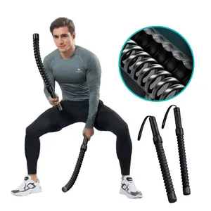 New Upgrade Weighted Cordless Battle Ropes – Quiet Ropeless Training Rope Fitness Equipment for Home Gym, Portable Exercise Battle Rope for Women & Men, Indoor & Outdoor Workouts