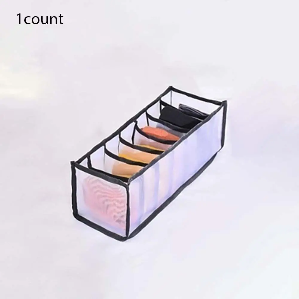 Multi-grid Bra Organizer, 1 Count Foldable Drawer Organizer, Dormitory Closet Organizer for Socks, Home Separated Underwear Box, Clothes Storage Box, Versatile Organizer
