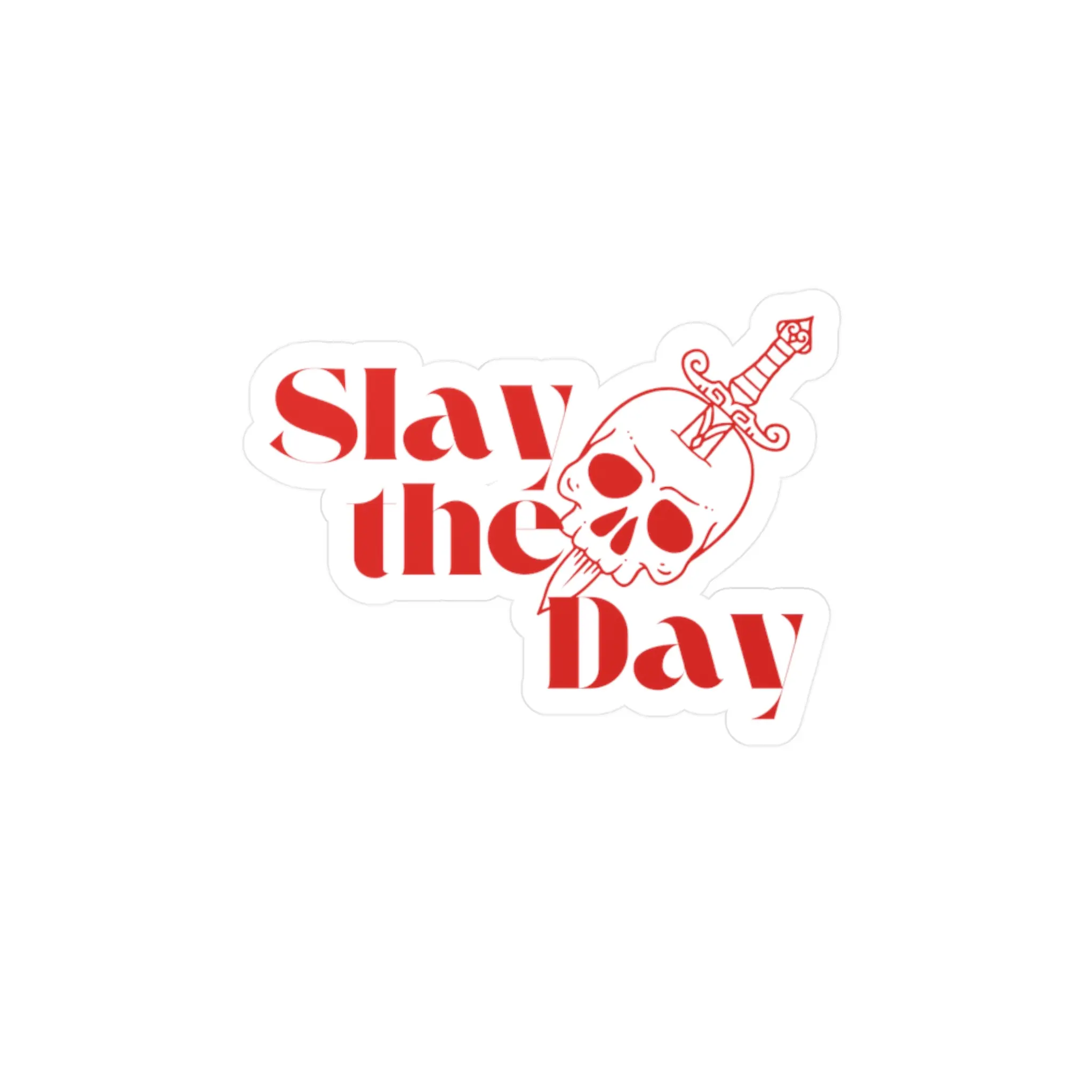 Slay the Day Vinyl Decal, dungeons and dragons funny quote, RPG Sticker, D&D Laptop Decal, Tabletop Gaming Gift, Dungeon Master Decal