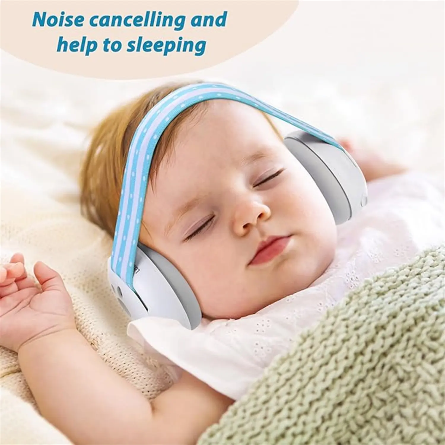 Baby, Newborn Anti-Noise Ear Muffs, Noise Cancelling Ear Protector, Protection up to 26dB, Hearing Protector for Infant, Noise Soundproofing, Better Sleep, Airplane and Travel, Adjustable Non-Slip Headband, Sleep Aid Tool, Toddlers Up to 36 Months