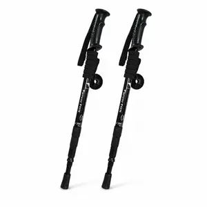 Telescopic Trekking Poles, Outdoor Hiking Sticks, Lightweight Portable Aluminum Alloy Walking Poles, Non-slip Rubber Feet, Trekking Gear with Wrist Straps. Suitable for outdoor mountaineering, hiking and camping. Also known as hiking poles, outdoor walkin