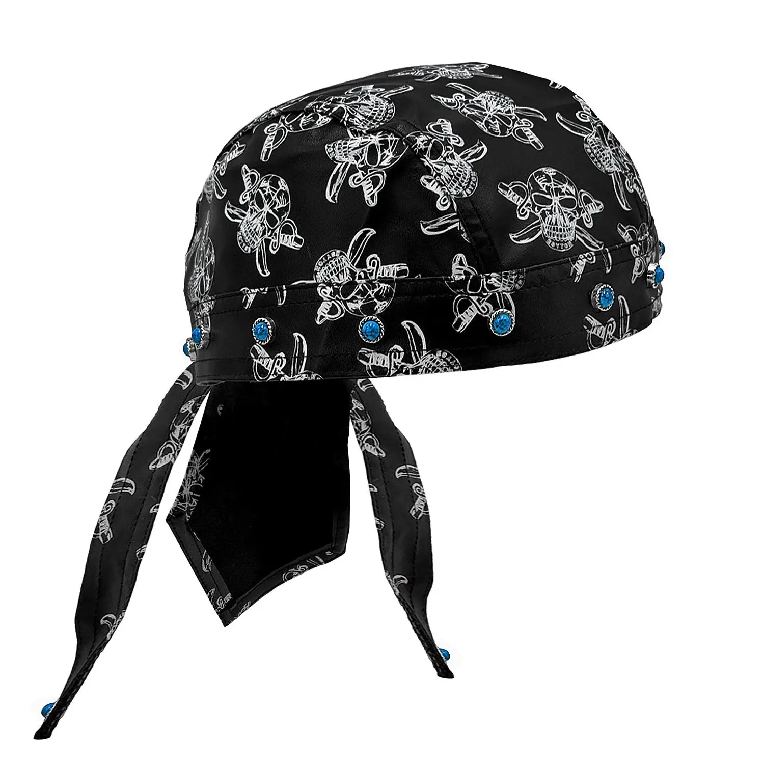 Steampunk Hip-Hop Skull Printing Headwrap Cap Bandana Doo Do Rag Cap Mens