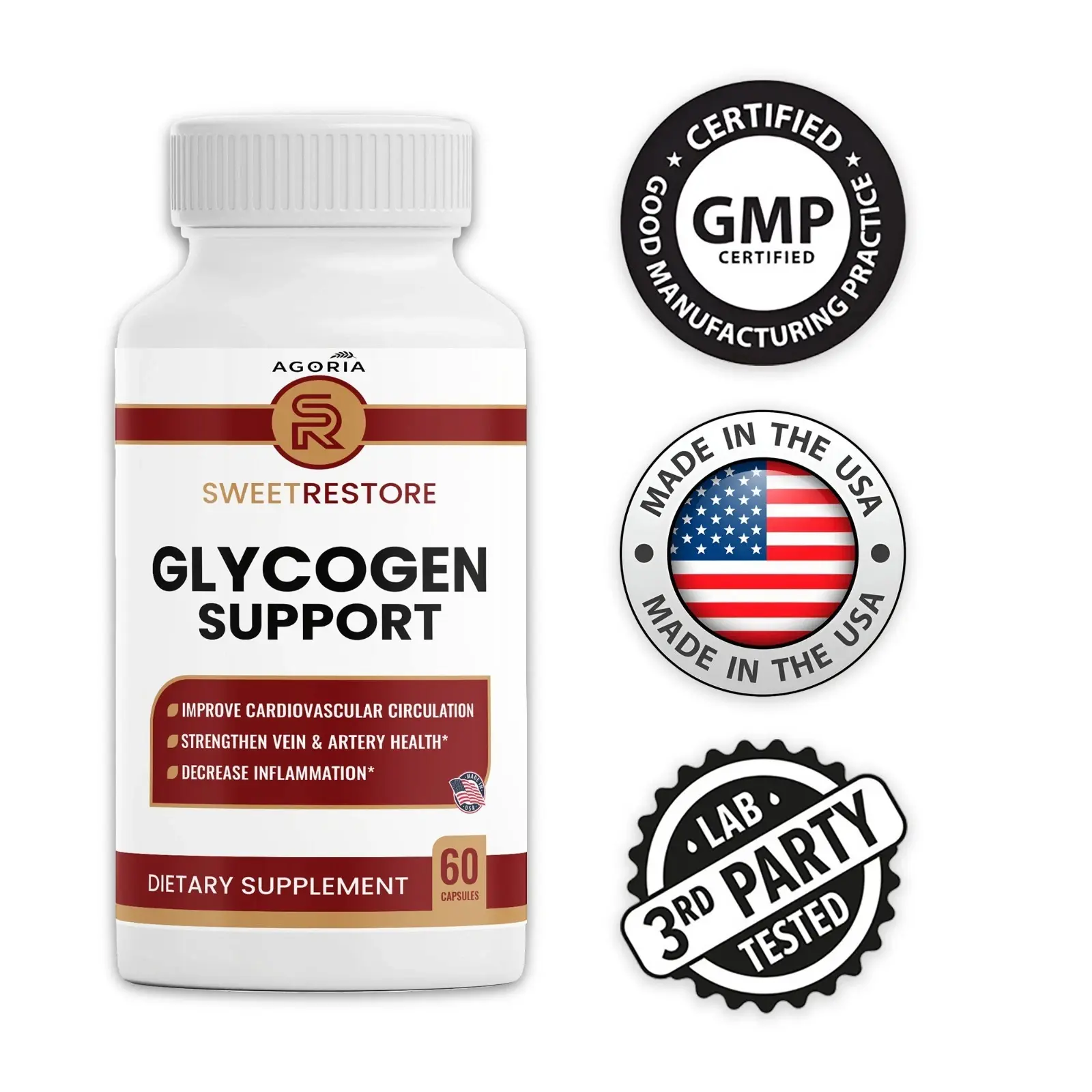 Sweet Restore Glycogen Support Capsules, Joint Support ( 60 caps )