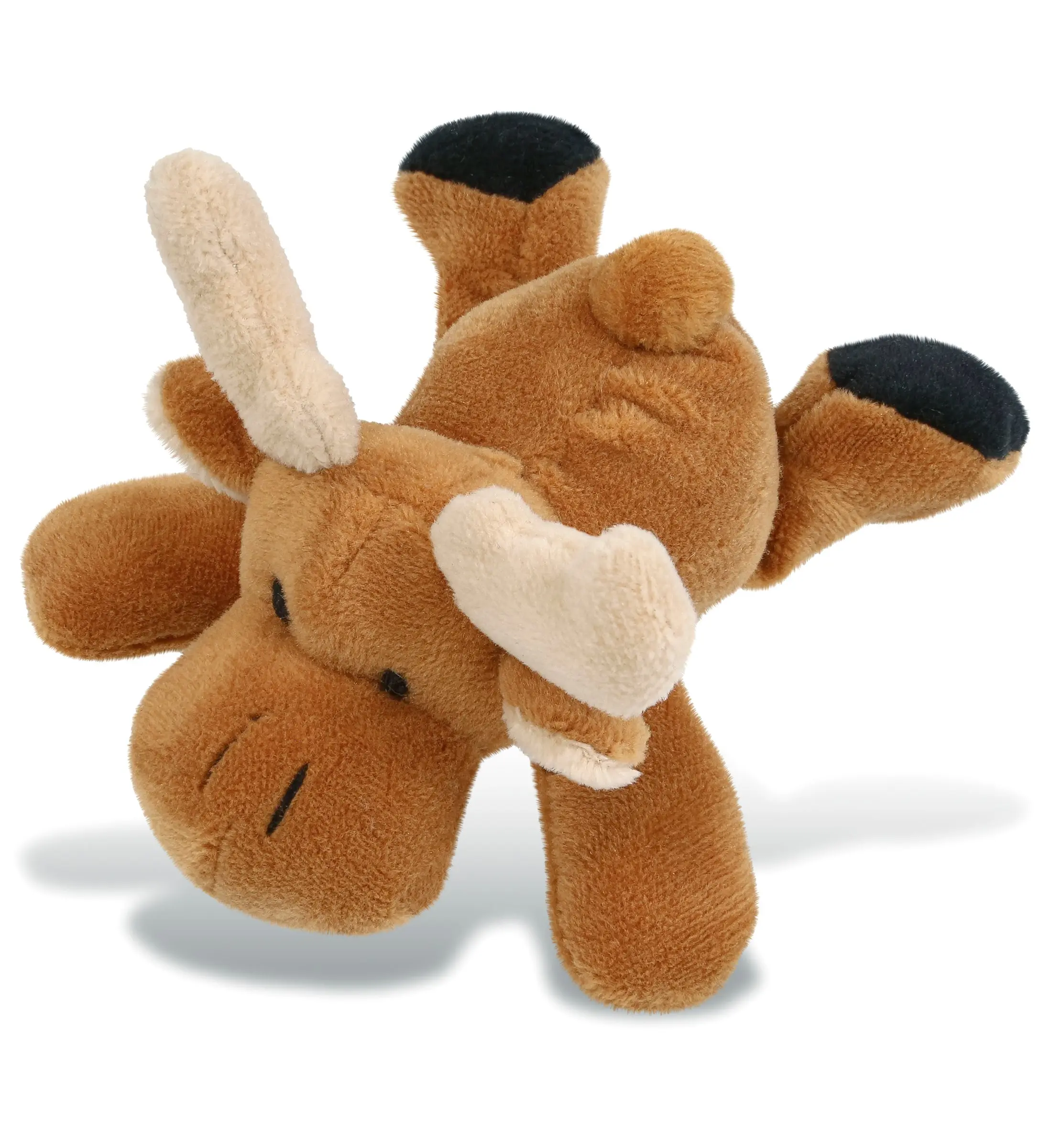 DOLLIBU 3D Fluffy Brown Animal Moose Shape Magnetic Refrigerator Magnet - 4 in (About 4"), Strong Magnet, Premium Soft Plush, Decorative Home Supplies for Kitchens, Lockers