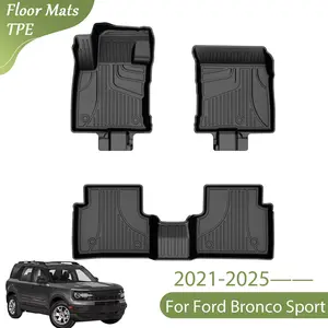 AOMSAZTO Custom Fit All-Weather Rubber Car Floor Mats Liners Protector for 2021-2025 Bronco Sport, Front & Rear, Waterproof, Durable, Non-Slip Upgraded, Car Interior Accessories (Father's Day Gift)