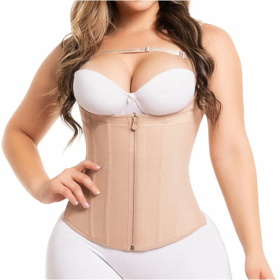 Fajas Salome Colombian Waist Trainer Vest, Women's Underwear Shapewear (Style 314), Garment, Compression, Cotton, Zipper