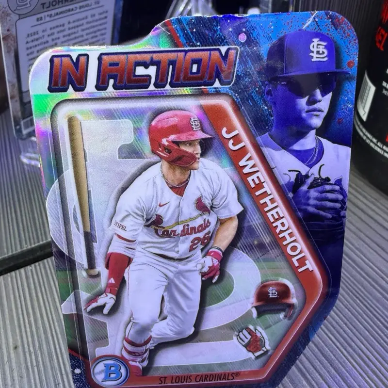 St. Louis Cardinals JJ Wetherholt In Action Trading Card - Official Baseball Collectible