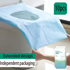 Portable Disposable Toilet Seat Covers 10 Pack Soft Sturdy All Round Protection for Travel Business Trip Hotel Postpartum