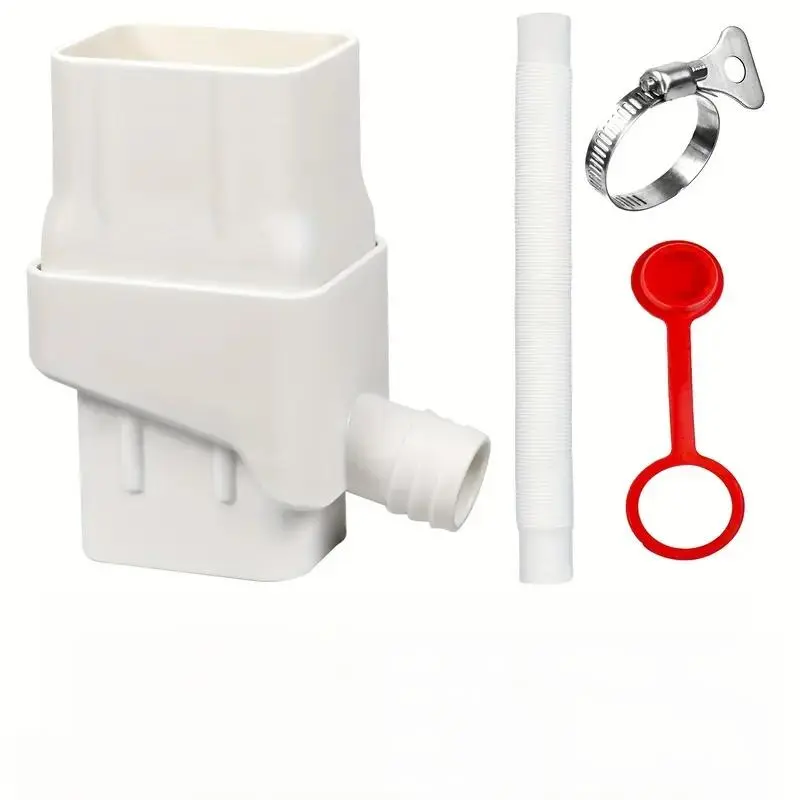Rainwater Collection System, Universal Downspout Water Diverter, Connector with 127.0cm Hose, Rain Barrel Gutter Diverter Kit, Outdoor Lawn Garden Watering Tool, Durable, Rainproof, Rainproof Watering Tools
