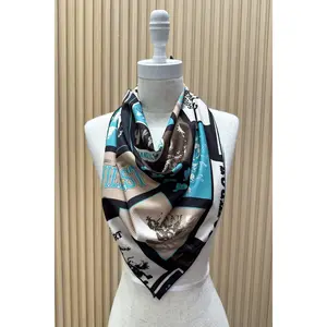 SC-6274Blue-Viviana Western Patch Collage Print Scar