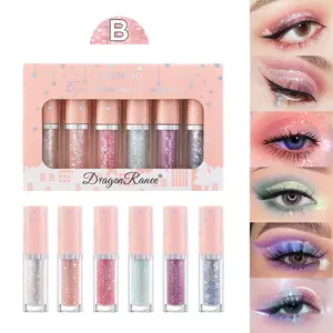 Liquid Eye Shadow Super Shiny Sequins Eye Shadow Pen Brightening Liquid Eye Shadow Sequins Liquid Eyeliner 6 PCs Suit