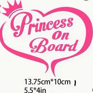 Princess on board car decal