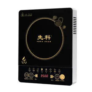 Home Induction Cooker Touch Smart Stir-Fry Hot Pot Stainless Steel Panel Waterproof Stove
