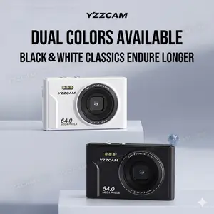 4K Ultra HD 64MP CCD Camera with Free 32GB SD Card | Wi-Fi Transfer to Phone | 2.8-inch Screen | Student-Friendly Beauty Mode Selfie Camera | Campus Compact Camera | Perfect Gift for Female Students for Graduation, Valentine's Day, or Birthdays