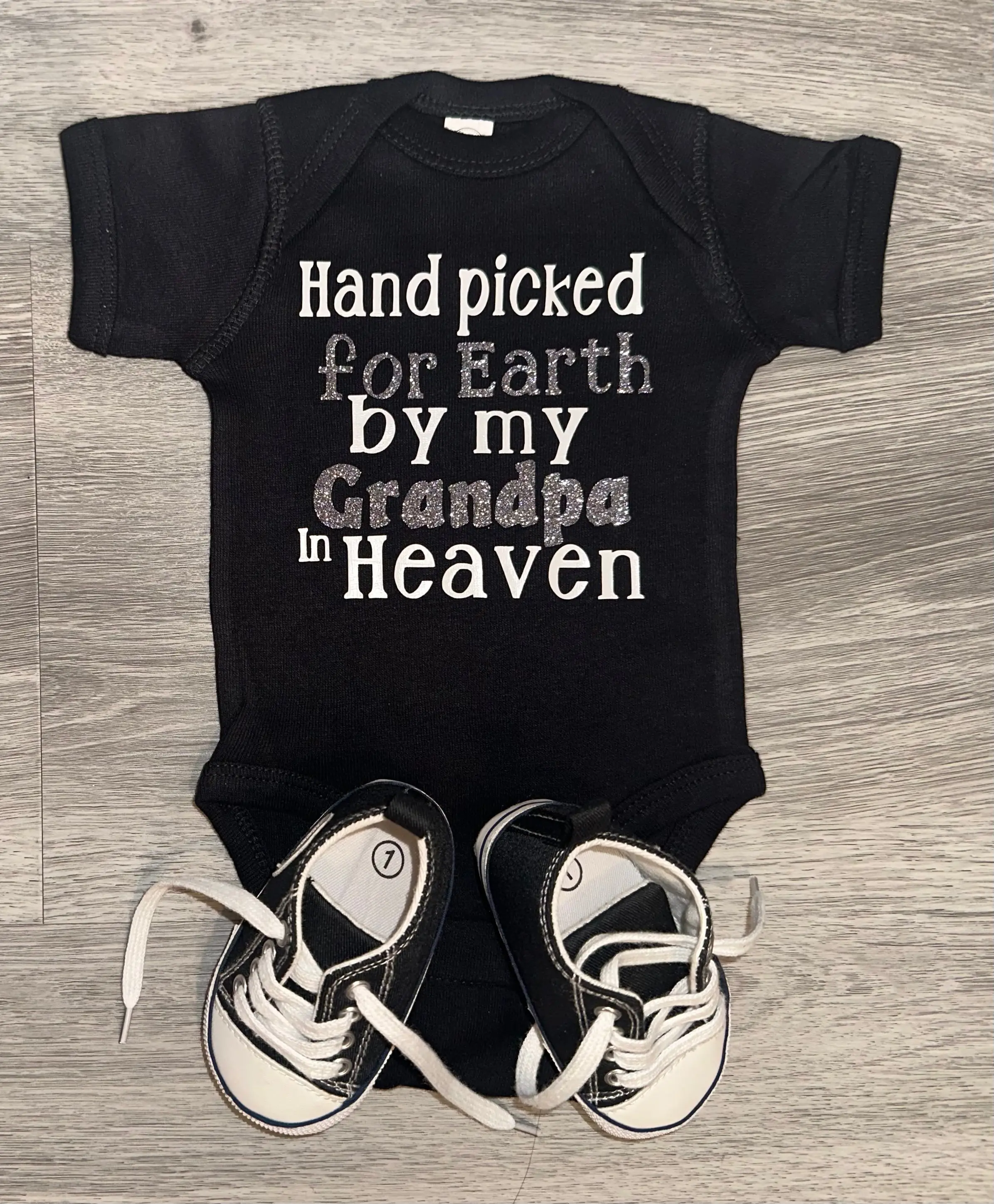 Hand Picked For Earth By My Grandpa In Heaven Bodysuit