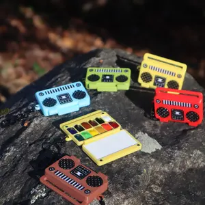 Mini Watercolor Palette | Retro Boombox Design, Travel Paint Set