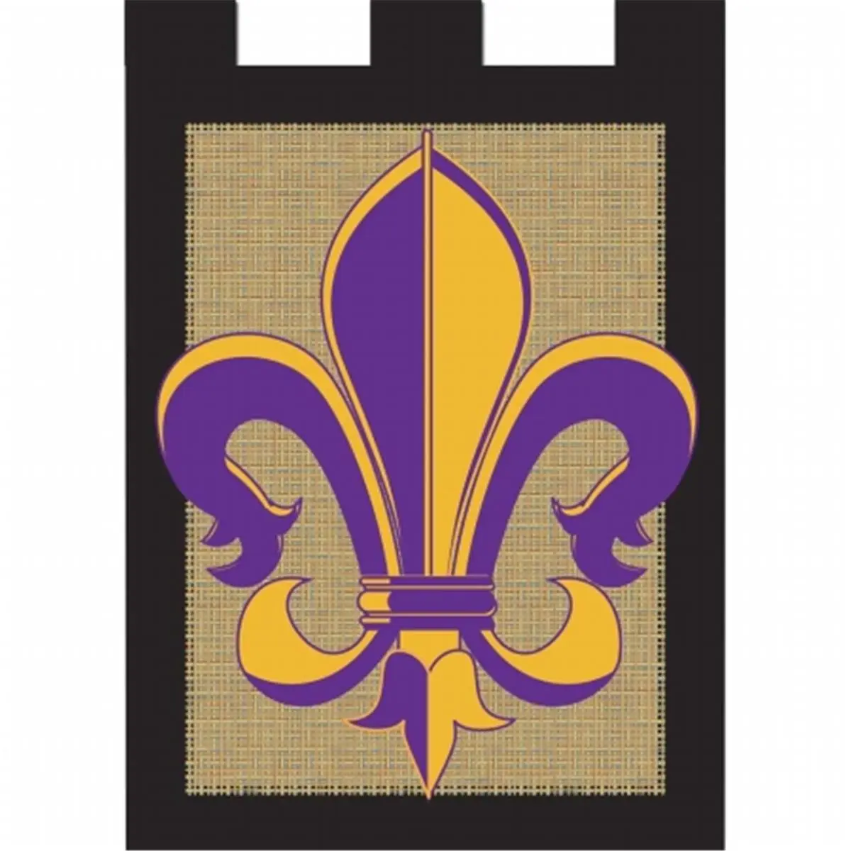 Jozie B 808 Burlap Letter Banner - Purple & Gold Large Burlap Flag, Holiday Celebration Backdrop Banner Festive Flags, Indoor Home & Party Supplies Gift