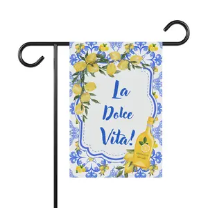 Italian Summer Limoncello La Dolce Vita! Lemon tile, Amalfi Coast, Capri, Sorrento Garden & House Banner, home decor outdoor flag
