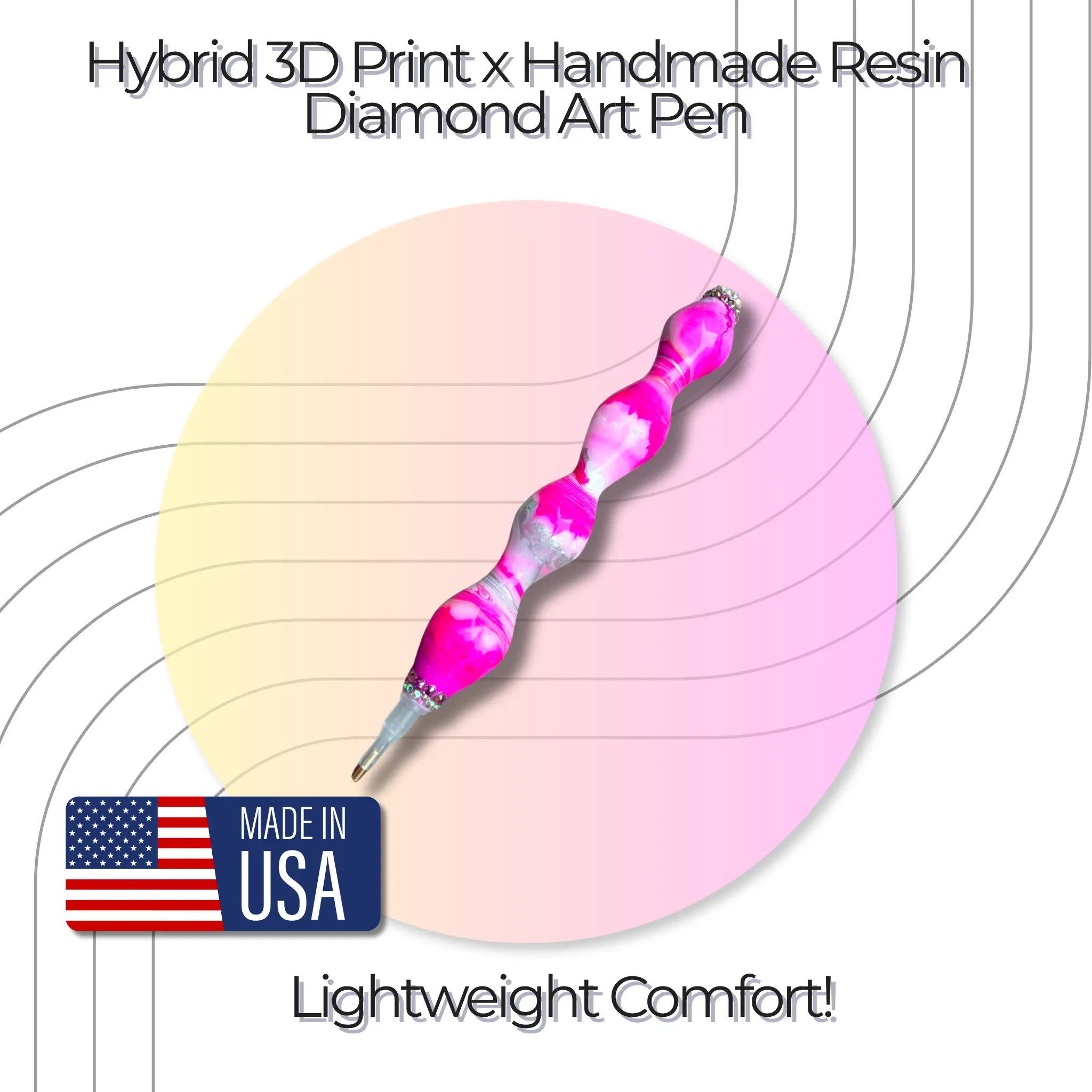 Hybrid 3D Print & Resin Diamond Art Pen