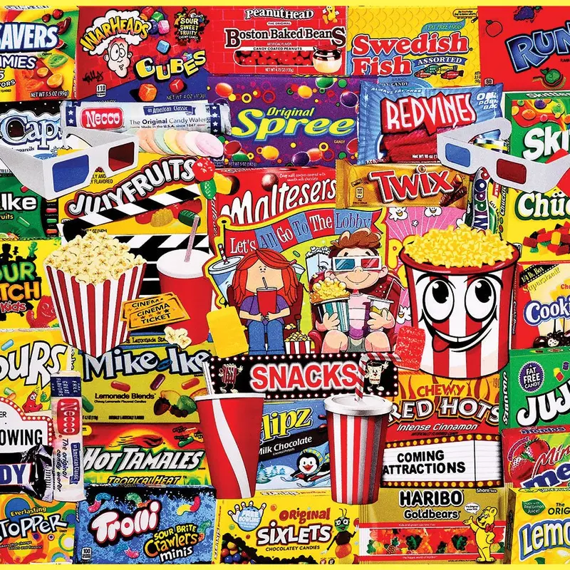 Movie Snacks (1884pz) - 1000 Piece Jigsaw Puzzle