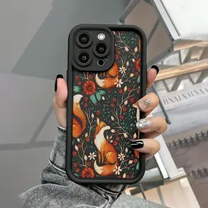 Fox Pattern Phone Case, Anti-drop Shockproof Protection Phone Protective Cover, Phone Accessory Compatible with iPhone 11 12 13 14 15 16 Pro Max