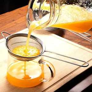 3-Piece Stainless Steel Oil Filter Pot Kitchen Strainer, Leak-Proof Dumpling Soybean Milk Sieve, Egg Separator Flour Sifter Baking Tool