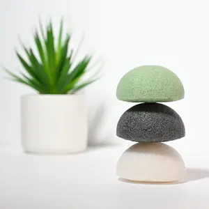 Atlantis People Konjac Facial Sponge Set - Plant-Powered Soft Sponges for Radiant Skin - Gentle Exfoliation & Deep Daily Cleansing - All Skin Types Including Sensitive & Acne-Prone - Aloe Vera, Bamboo Charcoal, White Konjac - 0.6 oz