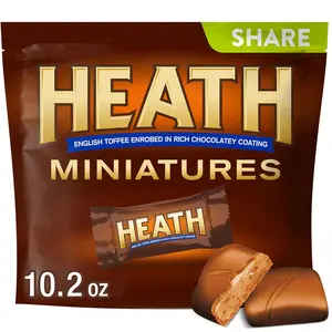 HEATH Miniatures Chocolatey English Toffee Candies, 10.2 oz Sweet Snack Share Pack