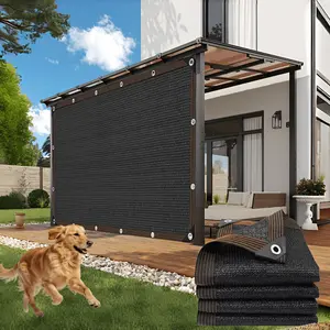 shade cloth,sunshades for patio,shade cloth for garden,90% Shade Fabric Sun Shade Cloth with Reinforced Grommets, Outdoor Sun Screen Fabric for Outdoor Patio Garden Pergola Cover Canopy 6x8 FT, Mocha，Black