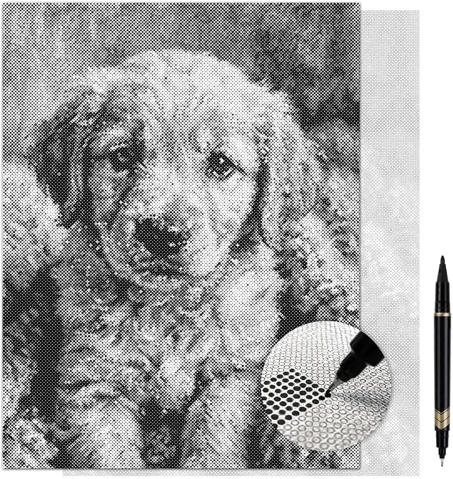 Puppy Love at First Sight Dot Painting Kit for Adults — 13×17 Canvas with Dual-Tip Marker