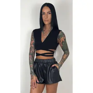 APEX FAUX LEATHER SHORTS