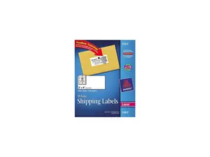 Avery 5963 Shipping Labels with TrueBlock Technology, 2 x 4, White, 2500/Box