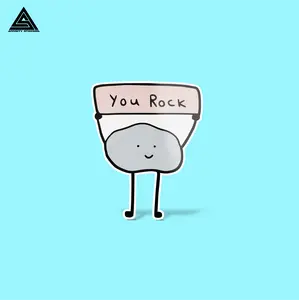 Cute You Rock Sticker || vinyl sticker, water bottle sticker, tumbler stickers, laptop decals, waterproof, cute, you, rock, funny