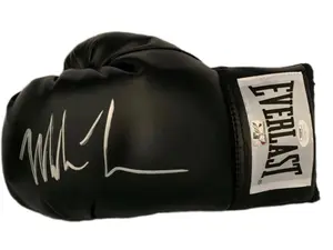 Mike Tyson Autographed Black Everlast Boxing Glove (JSA)-Mike Tyson Hologram
