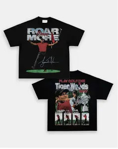 Tiger Woods v4 Tee , Roar Once More TEE , Tiger Woods Golf fans Shirt , Golfer Gift , Sports Apparel ,Athletic Clothing , Golf lover Tee