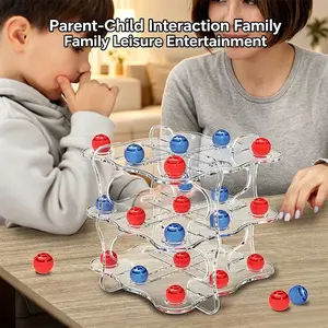 3D Roll Ball Tic Tac Toe Game, Early Education Toy, Enhances Spatial Logic, Focus, Strategy, Parent-Child Interaction, Portable & Durable