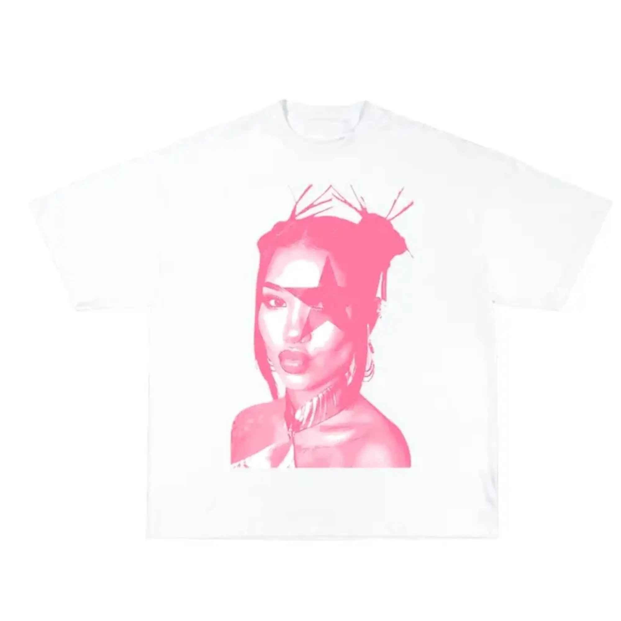 Jhene PINK Cute Big Face Graphic Rap Tee Shirt - Graphic T-Shirt 100% Cotton,  Unisex Shirt Menswear Womenswear Streetwear Cotton Comfort