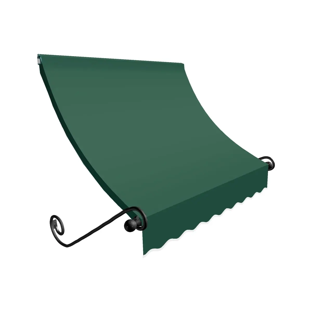 Awntech CH33-US-3F 3.38 ft. Charleston Window & Entry Awning, Forest Green - 44 x 36 in.