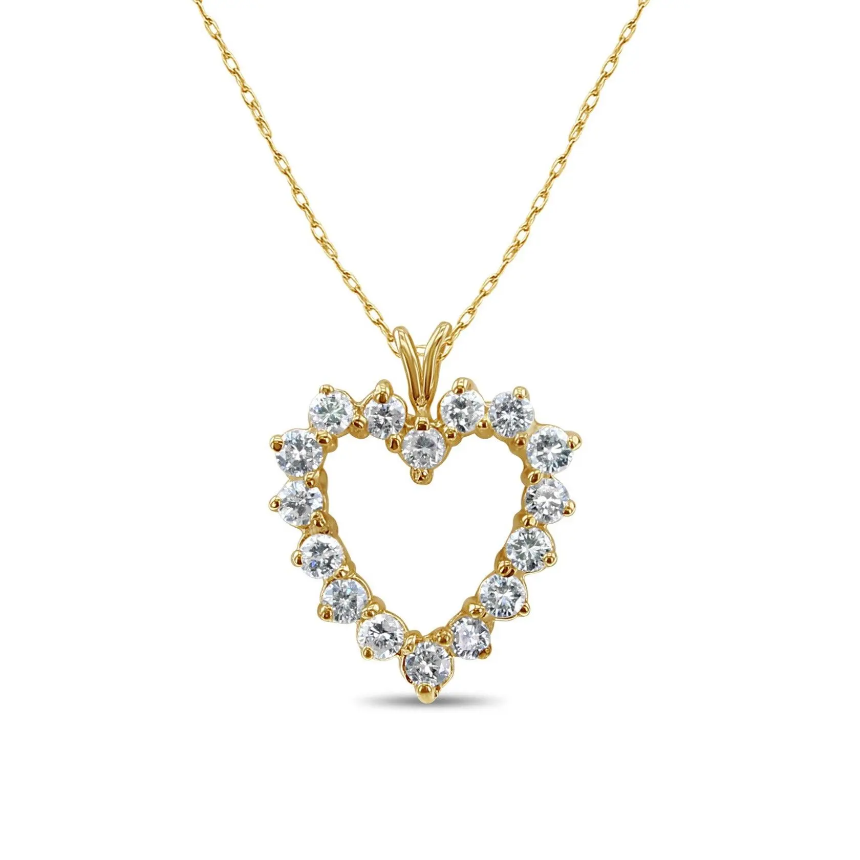 1 Carat Heart Shaped Diamond Necklace