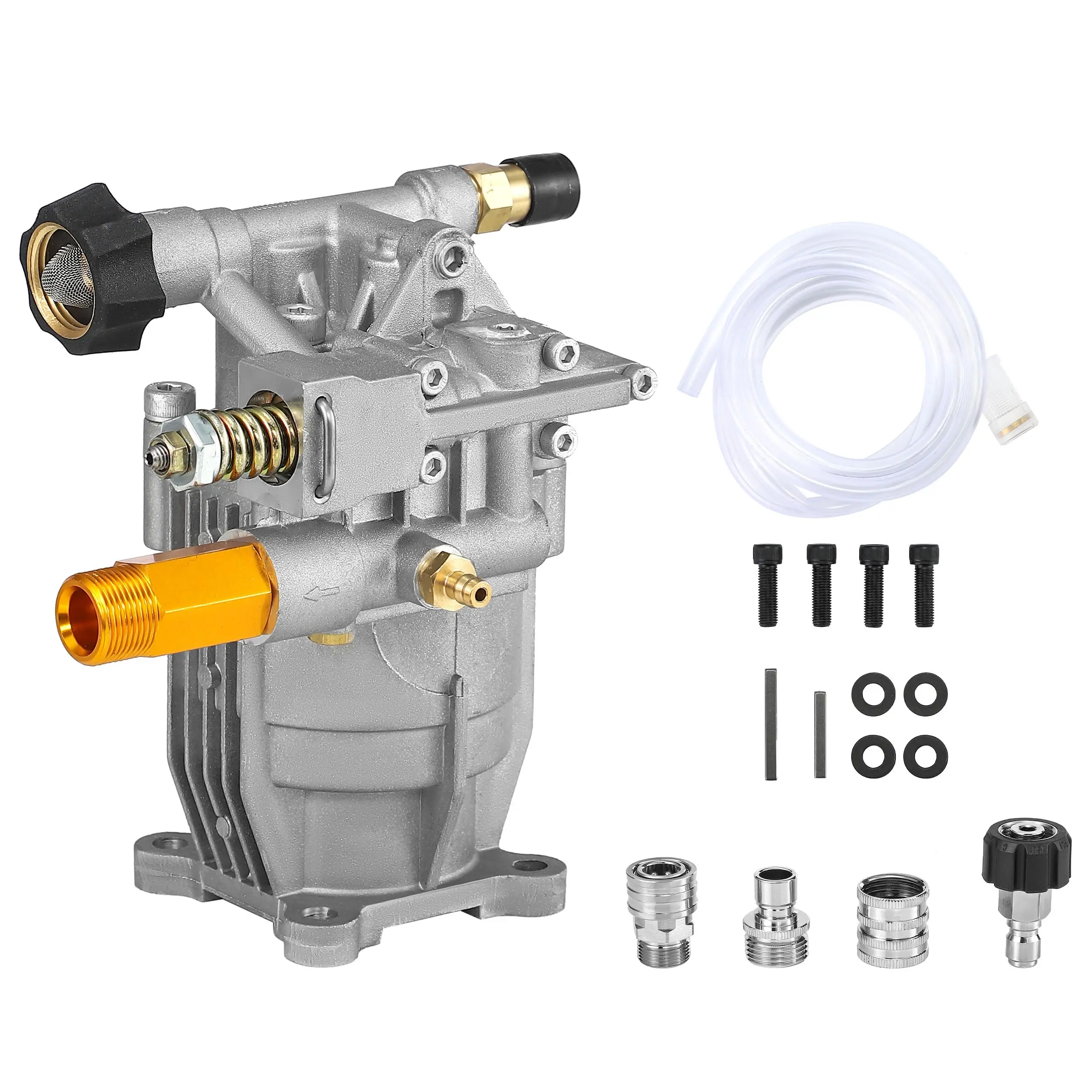 Tool Daily 3/4" Shaft Horizontal Pressure Washer Pump, Replacement Pumps for Cold Water Gas Power Washer, 2600-3000 PSI, 2.4 GPM, Compatible with Honda, Simpson, Ryobi and More Pressure Washer