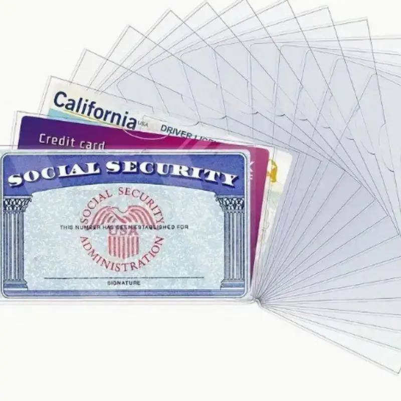 20-Pack Plastic Card Protector Accessories - Standard Size, Multiple Packs Option, For Social Security, Medicare, Credit Card Protection (Home & Party Supplies Essential)