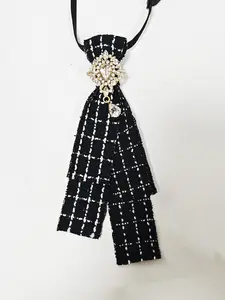 Handmade Business Campus Plaid Diamond Casual Elegant Tie, Casual Woven Fabric, Regular Tie Width, All Seasons Wear, Perfect for Daily Fashion & Events