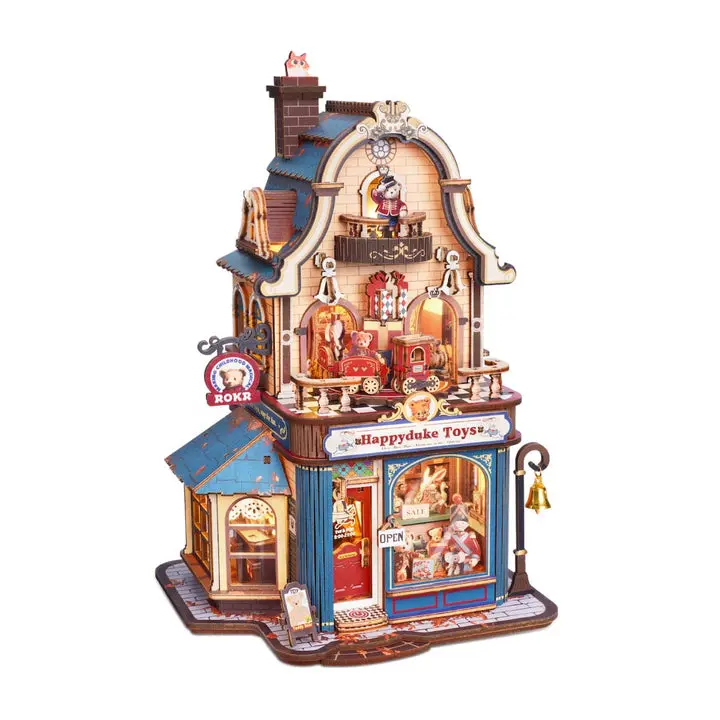 ROKR Happyduke Classic Unisex Wooden 3D Puzzle Kit, EAM01 Model, Precision-Cut Wooden Pieces for Toys & Hobbies Enthusiasts