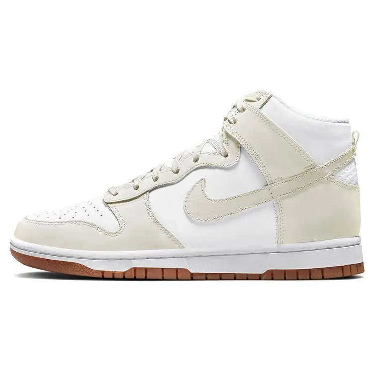 NIKE Women's Dunk High 'Sail Gum' Sports Shoe, Athletic Footwear, Stylish Sneaker, Sports Shoes, Casual, Trainer, Rubber, High Top, Sporty Chic
