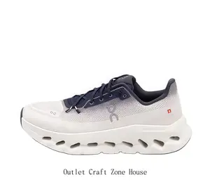 Viral Off-White & Navy Mesh Comfort Shoes - Lightweight Cushioned Athletic Sneakers, Breathable Non-Slip Walking Shoes for All-Day Use