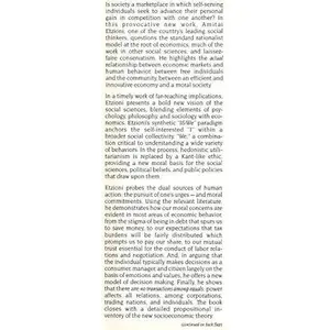 USED-The moral dimension: Toward a new economics by Amitai Etzioni (Hardcover)
