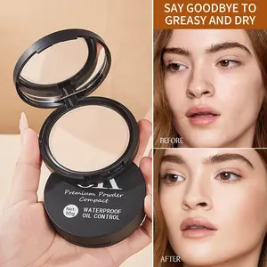 Lightweight Breathable Flawless Powder Compact, Oil Control Moisturizing No-Cake Powder, Portable Travel Size Velvet Soft Matte Makeup Foundation, Matte Makeup Finish