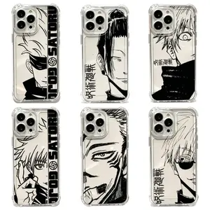 Anime J-Jujutsus Kaisens Gojo Phone Case  for iPhone 17, 16, 15, 14, 13, 12, 11 Pro Air Plus ProMax and Samsung A73-A30 shock-absorbing phone cases, fashionable gift. sukuna matte transparent back cover