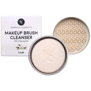 Narrative Cosmetics Solid Makeup Brush Cleanser Soap with Silicone Cleaning Pad